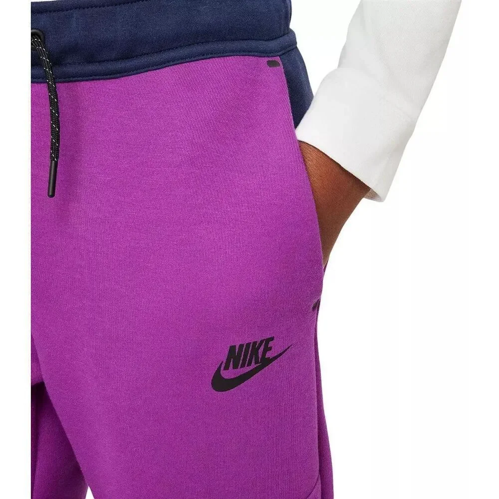 Nike Big Kids Sportswear Tech Fleece Joggers Purple/Navy Youth Medium